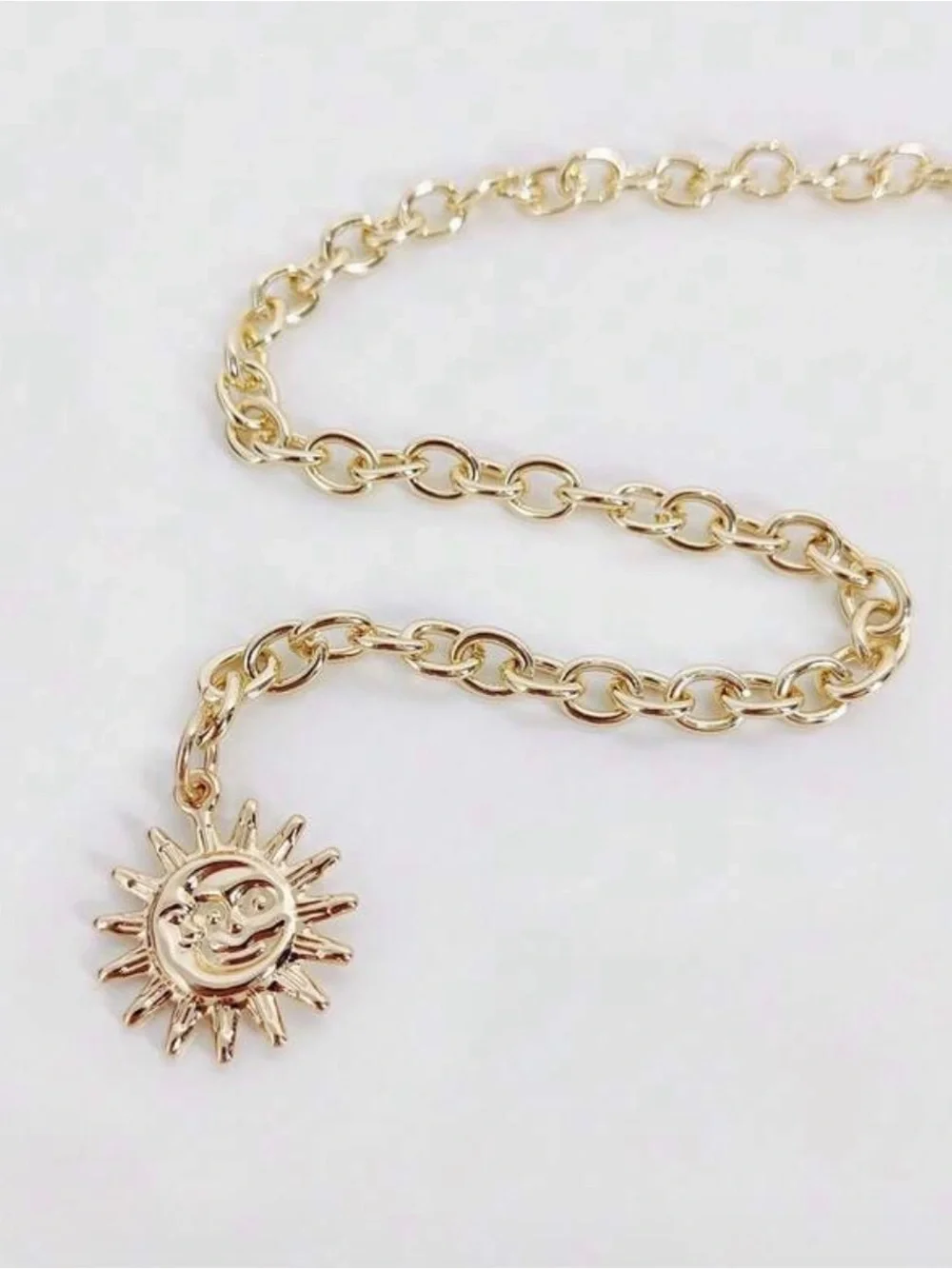 Gold Sun Charm Layered Waist Chain - Picture 6 of 6